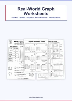 Data and Graphing Worksheet - Create Graphs from Real-World Data Worksheets for Grade 4 | Free Printable