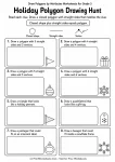 Holiday Polygon Drawing Hunt printable worksheet