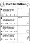 Choose the Correct Fall Answer printable worksheet