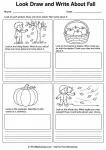 Look Draw and Write About Fall printable worksheet