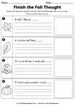 Finish the Fall Thought printable worksheet