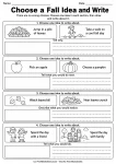 Choose a Fall Idea and Write printable worksheet