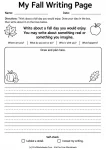My Fall Writing Page printable worksheet