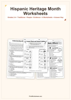 Hispanic Heritage Month Worksheets Worksheet - Hispanic Heritage Month Culture and Contributions Worksheets for Grades 2-4 | Free Printable