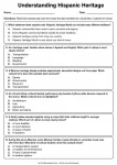Understanding Hispanic Heritage printable worksheet