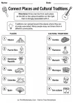 Connect Places and Cultural Traditions printable worksheet
