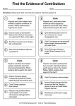 Find the Evidence of Contributions printable worksheet