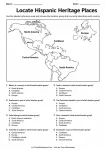 Locate Hispanic Heritage Places printable worksheet