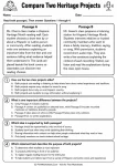 Compare Two Heritage Projects printable worksheet