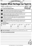 Hispanic Heritage Month informative writing worksheet with main idea and detail planner