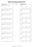 Match The Measurement Plot printable worksheet