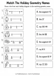 Match The Holiday Geometry Names printable worksheet