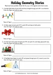 Holiday Geometry Stories printable worksheet
