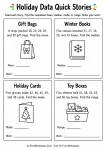 Holiday Data Quick Stories printable worksheet