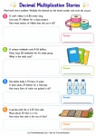 Grade 5 decimal multiplication word problems worksheet