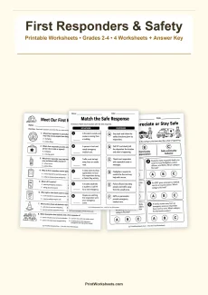 Patriot Day Worksheet - Patriot Day First Responders Worksheets for Grades 2-4 | Free Printable