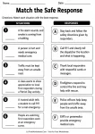 Match the Safe Response worksheet with first responder, 911, and emergency safety situations