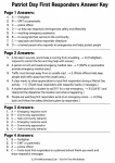 Patriot Day first responders answer key for the printable worksheet set