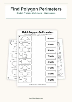 Geometry Worksheets Worksheet - Perimeter of Polygons Worksheets for Grade 3 | Free Printable
