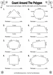 Grade 3 perimeter of polygons worksheet adding labeled side lengths for eight polygons