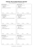 Choose The Scaled Picture Answer printable worksheet