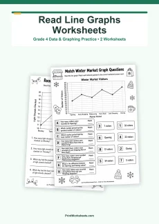 Data and Graphing Worksheet - Read Line Graphs Worksheets for Grade 4 | Free Printable