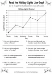 Read the Holiday Lights Line Graph printable worksheet