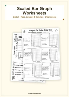 Data and Graphing Worksheet - Scaled Bar Graph Worksheets for Grade 3 | Free Printable