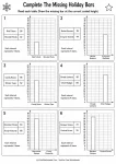 Complete The Missing Holiday Bars printable worksheet