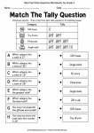 Match The Tally Question printable worksheet