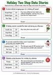 Holiday Two Step Data Stories printable worksheet