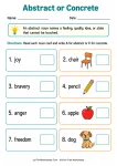 Abstract or Concrete printable worksheet
