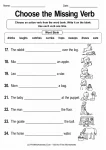 Choose the Missing Verb printable worksheet