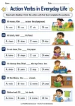 Action Verbs in Everyday Life printable worksheet
