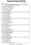 Choose the Clause That Fits printable worksheet