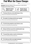 Find What the Clause Changes printable worksheet