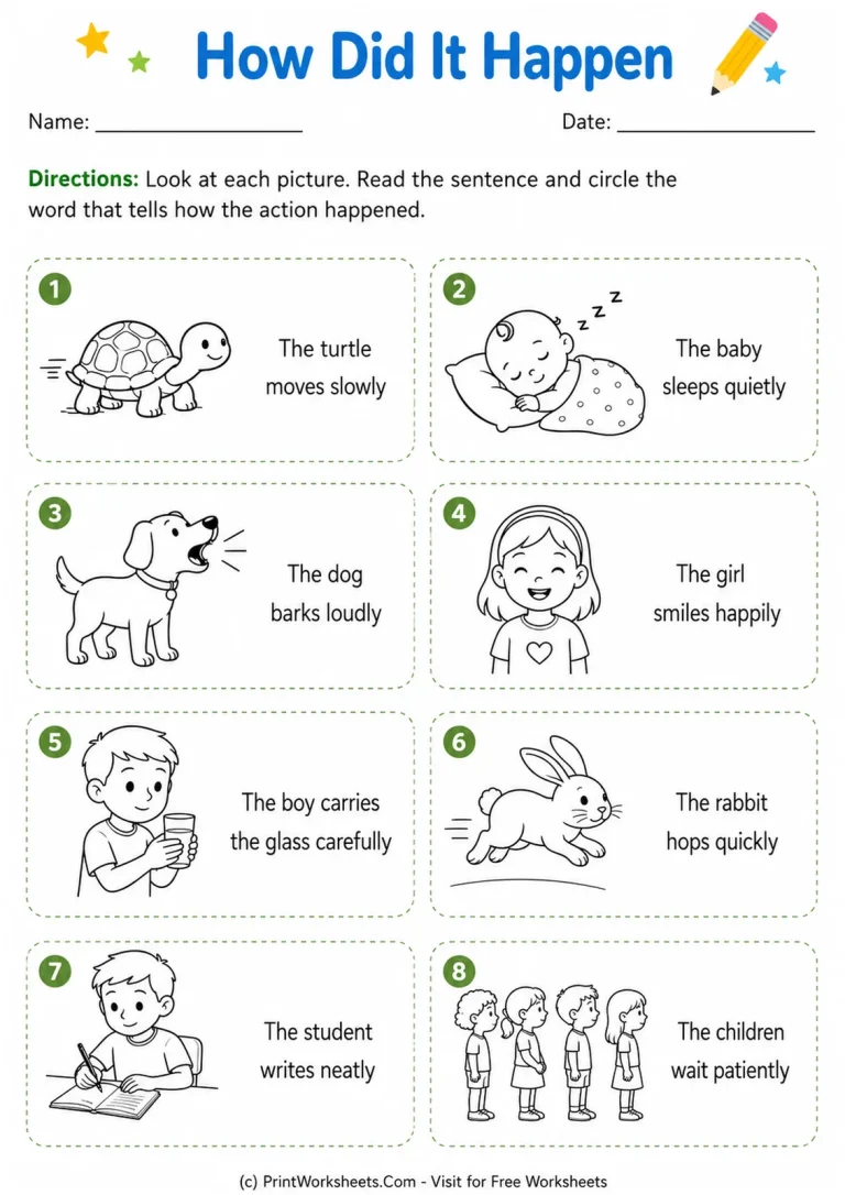 How Did It Happen How Did It Happen printable worksheet