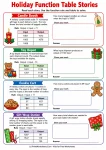 Holiday Function Table Stories printable worksheet