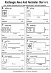 Rectangle Area And Perimeter Starters printable worksheet