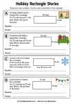Holiday Rectangle Stories printable worksheet