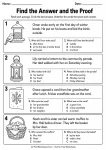 Find the Answer and the Proof printable worksheet