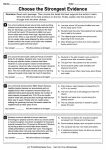 Choose the Strongest Evidence printable worksheet