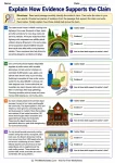 Explain How Evidence Supports the Claim printable worksheet