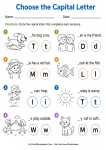 Choose the Capital Letter printable worksheet