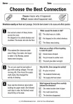 Choose the Best Connection printable worksheet