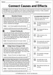 Connect Causes and Effects printable worksheet