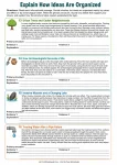Explain How Ideas Are Organized printable worksheet