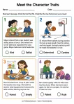 Meet the Character Traits printable worksheet