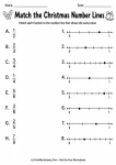 Match the Christmas Number Lines printable worksheet