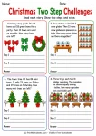 Christmas Two Step Challenges printable worksheet